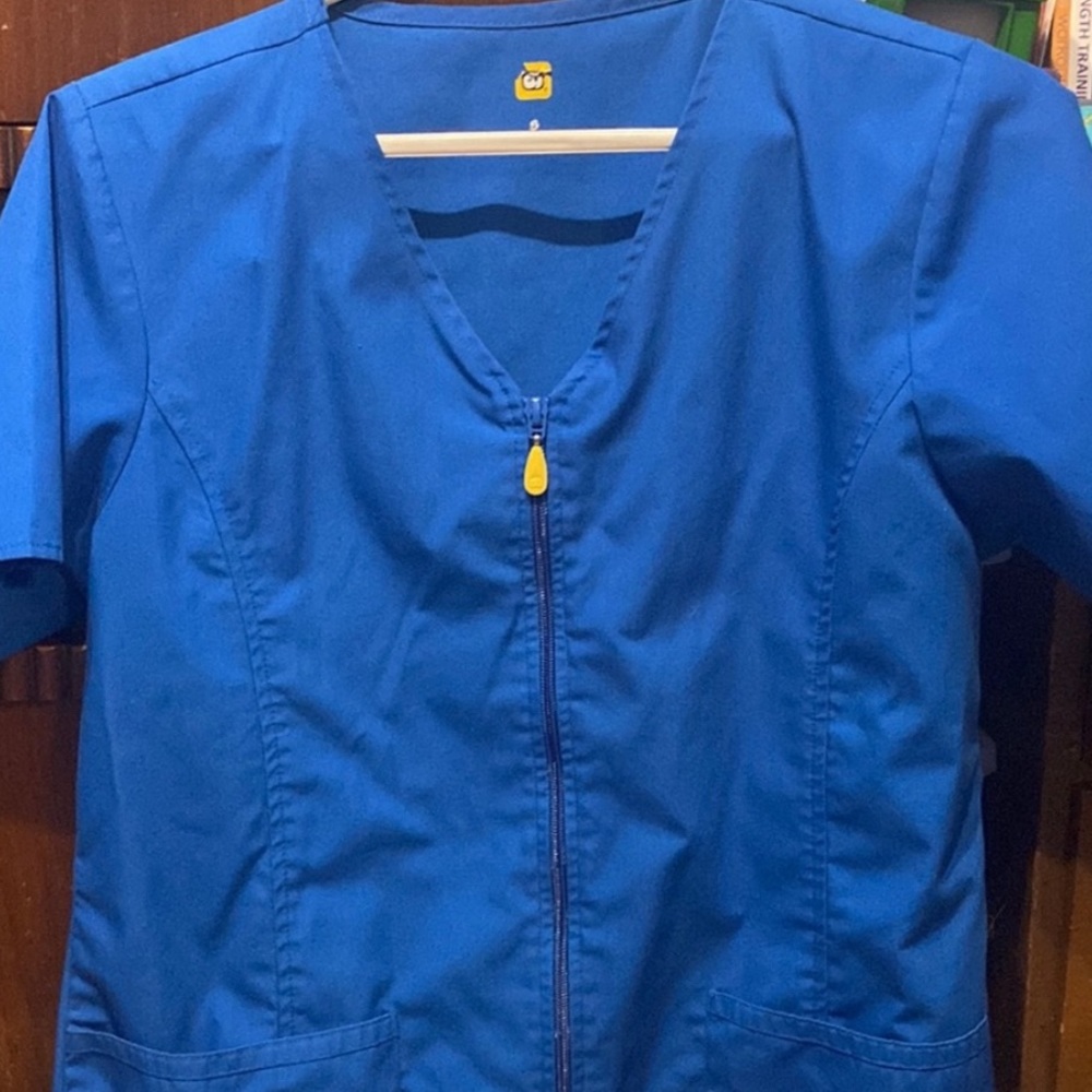 Small Wonder Wink Medium Blue Scrub Top